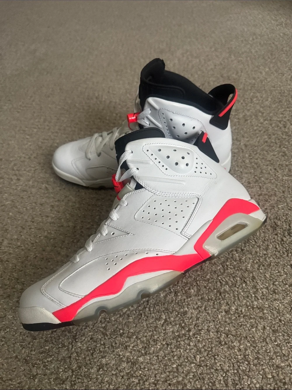 Jordan Retro 6 Infrared White Size 11.5